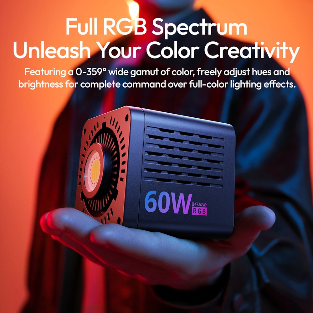 Ulanzi C60RGB C60 RGB WW 60W COB LED Video Light 3300mAh (L274)