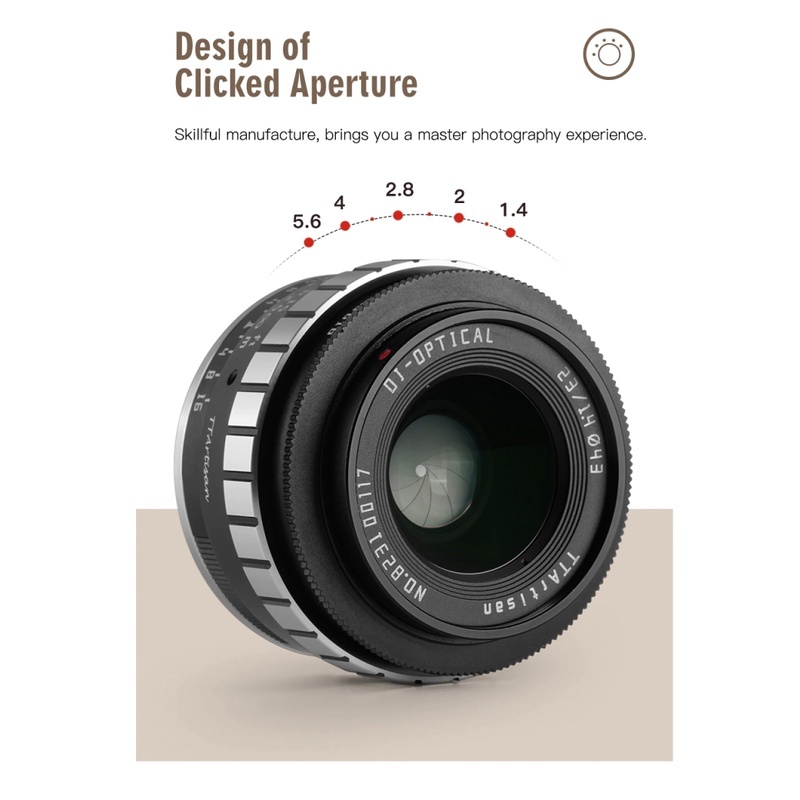 TTArtisan 23mm F/1.4 APS-C Lens (E / X / Z Mount)