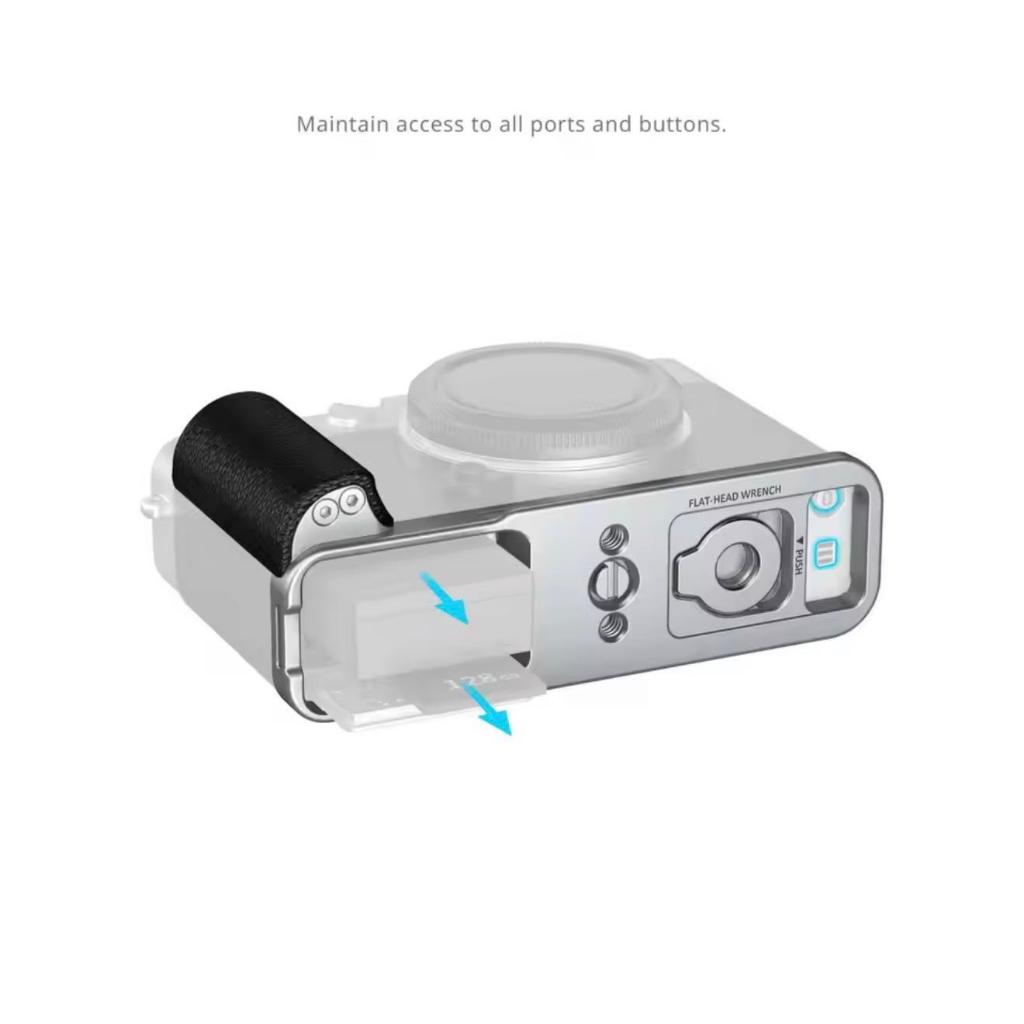 SmallRig L-Shaped Mount Plate with Silicone Handle for Fujifilm X-E5 (Black 5448 / Silver 5447)