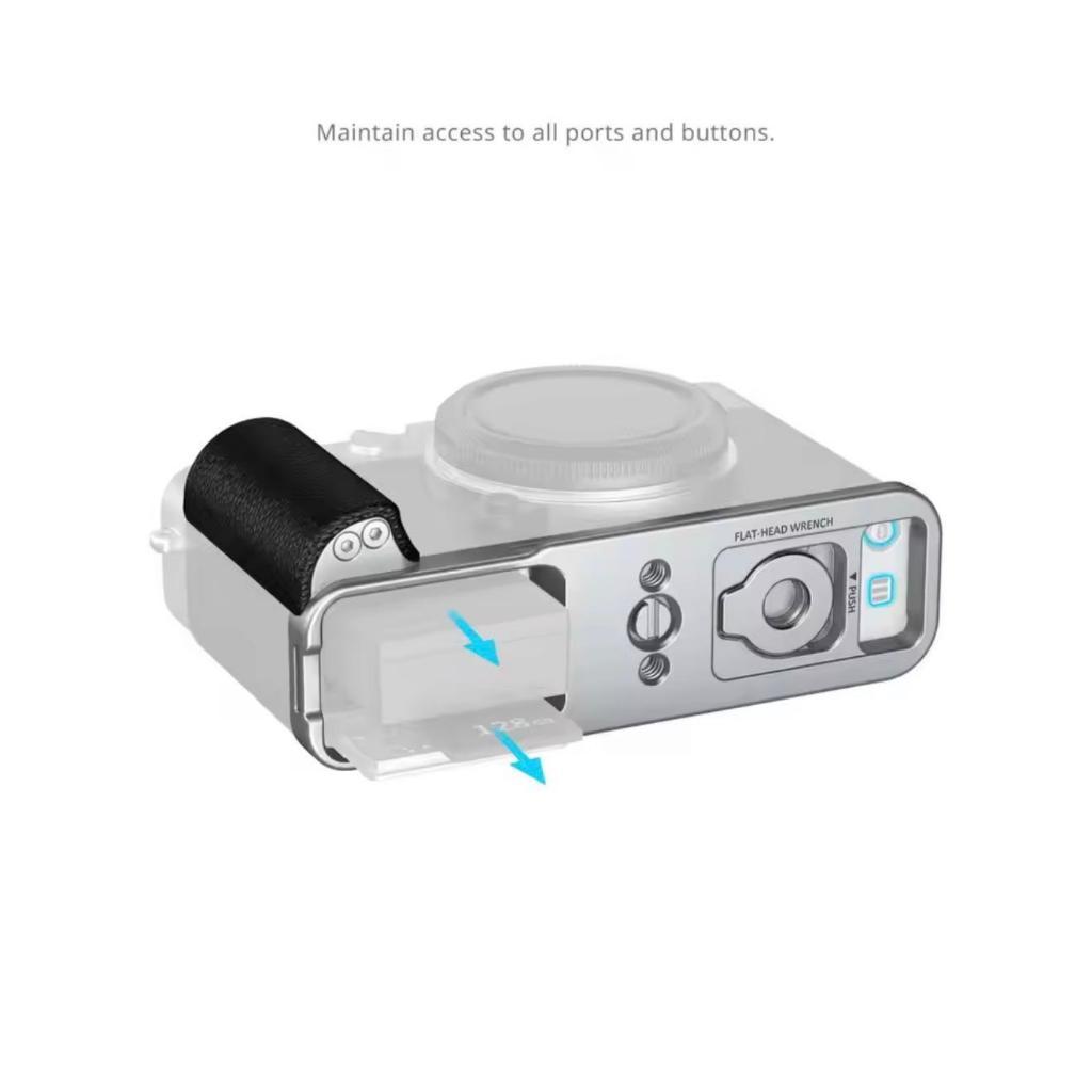 SmallRig L-Shaped Mount Plate with Silicone Handle for Fujifilm X-E5 (Black 5448 / Silver 5447)