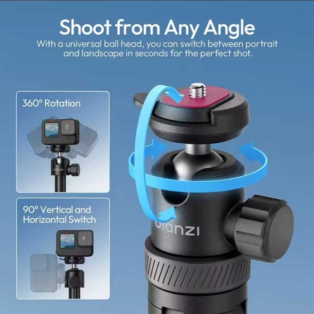 Ulanzi TT24 Cka Quick Release Selfie Stick for Action Camera and Compact Camera (S044)