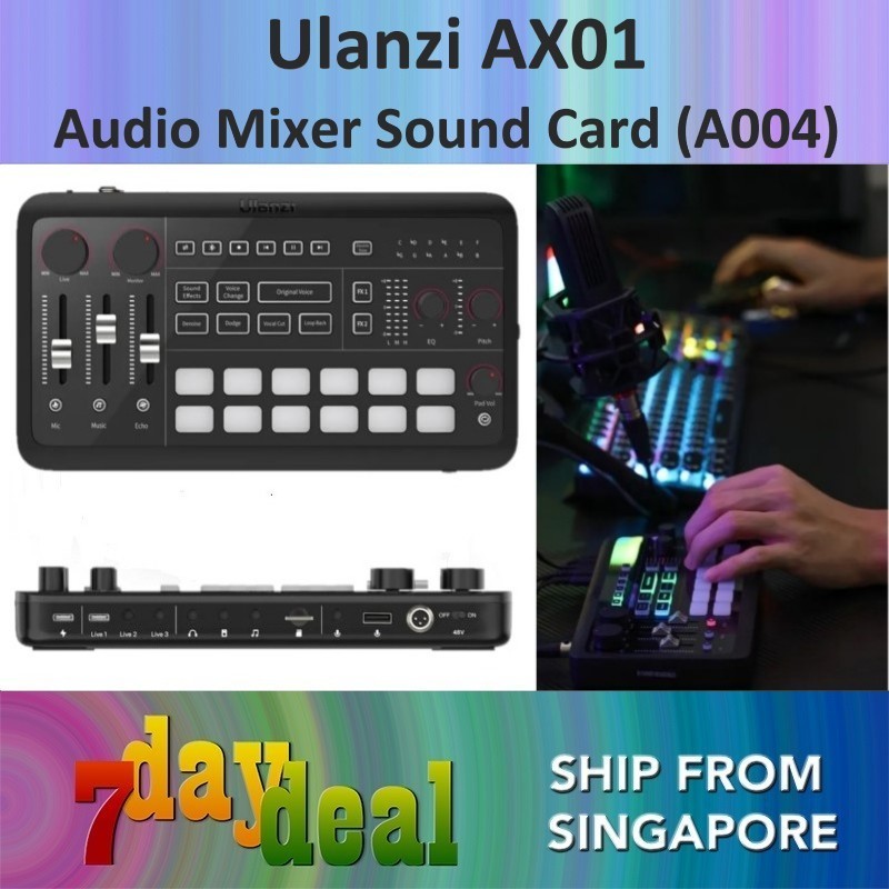 Ulanzi AX01 All-in-one Audio Mixer Sound Card with Individual Control (A004)