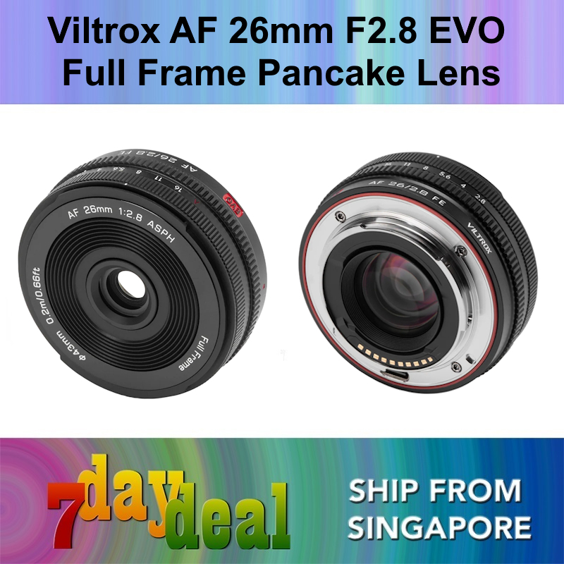 Viltrox AF 26mm F/2.8 EVO Pancake Full Frame Lens (Sony E FE / Nikon Z)