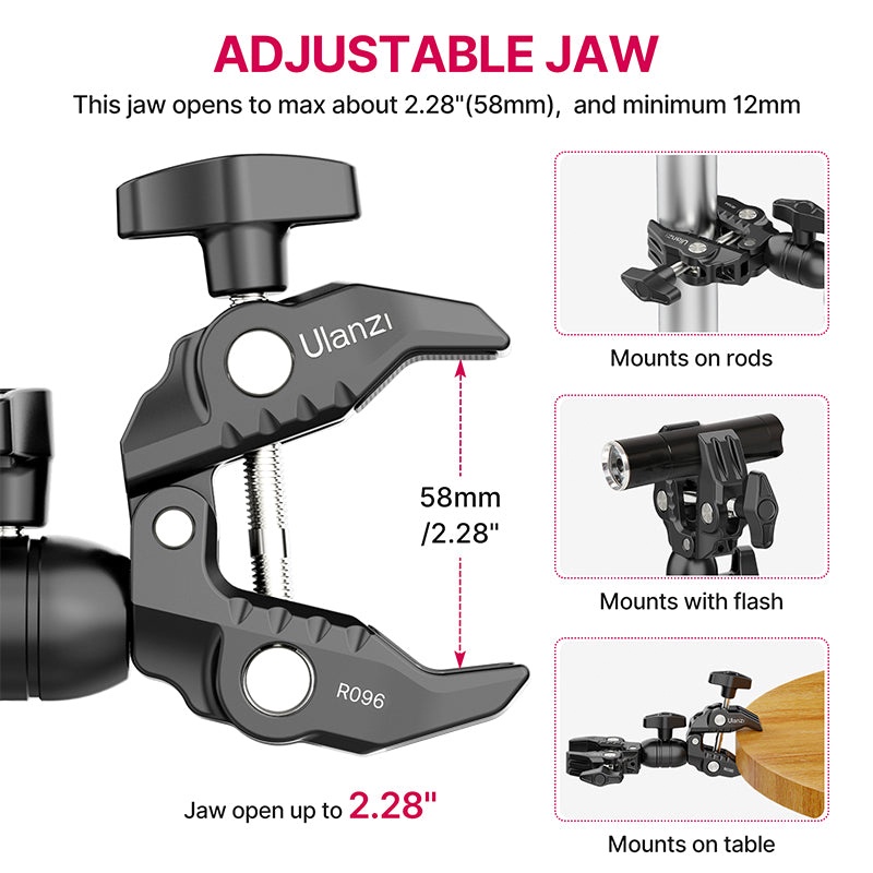 Ulanzi R096 Double Rotatable Super Clamp — (2870)