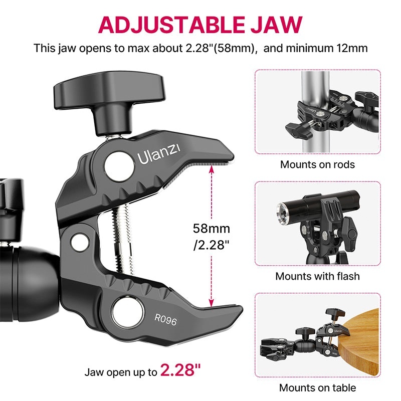 Ulanzi R096 Double Rotatable Super Clamp — (2870)