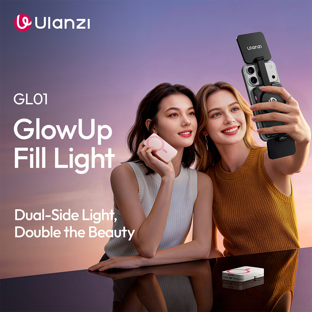 Ulanzi GL01 GlowUp Magnetic Fill Light (Black L288 / Pink L287 / White L212)