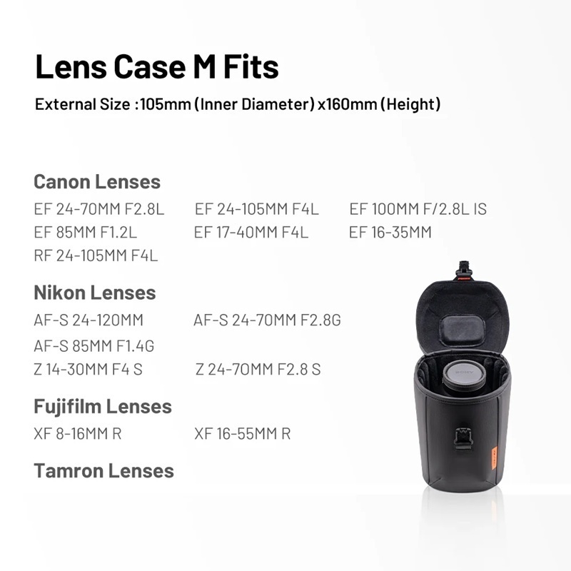 PGYTECH Camera Lens Case (Medium / Large)