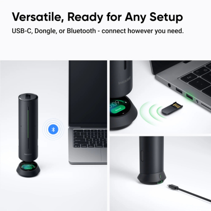 Insta360 Wave Professional Speakerphone with AI Recording Suite (Graphite Black / Arctic White)