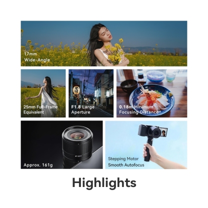 TTArtisan AF 17mm f1.8 Air APS-C Lens (Fujifilm X / Sony E Mount)
