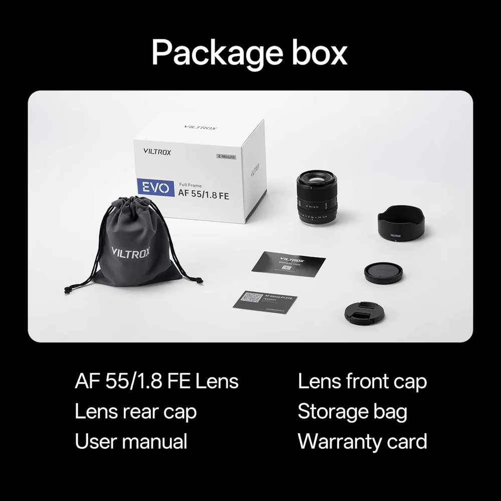 Viltrox AF 55mm F/1.8 EVO Full Frame Lens (Sony E FE / Nikon Z)