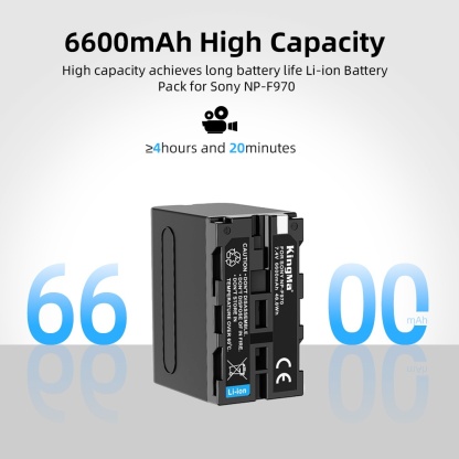 KingMa NP-F970 Battery (2 pcs) + Dual Slot USB PD3.0 Fast Charger Kit (For Sony)