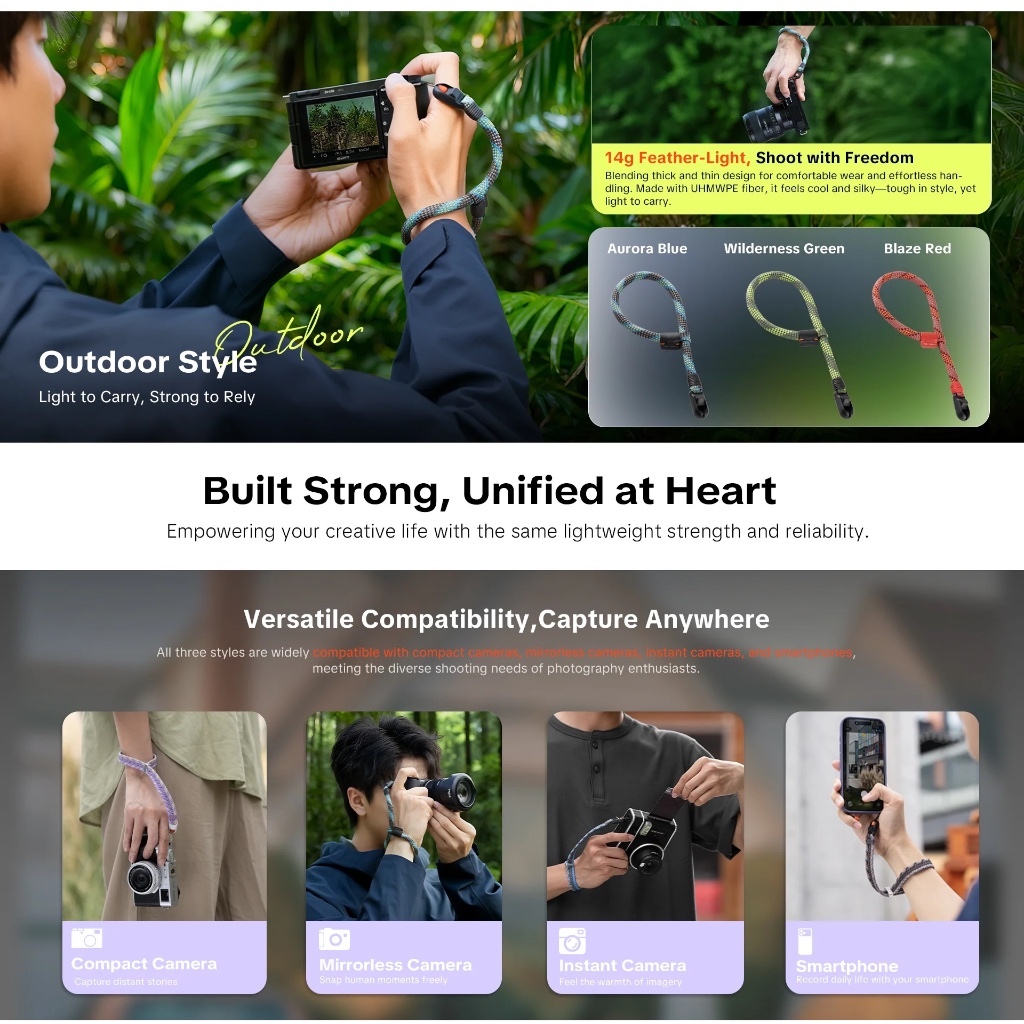 PGYTECH Camera Wrist Strap Slim (Outdoor / Trendy)