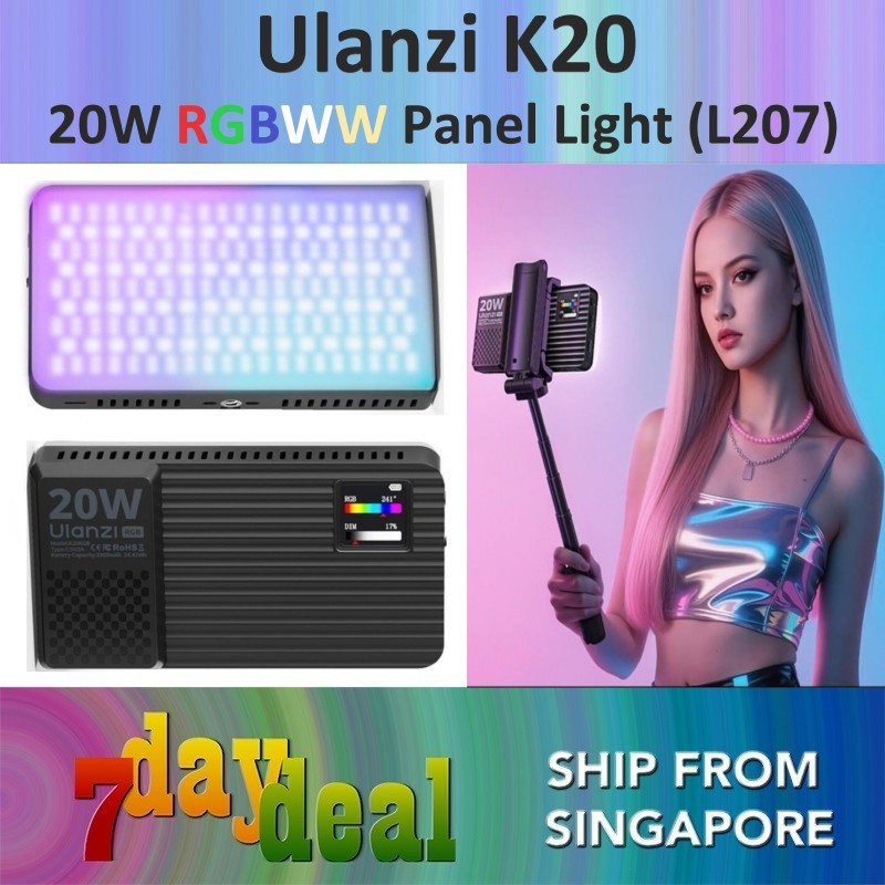 Ulanzi K20 - 20W RGB Panel Light (L207)