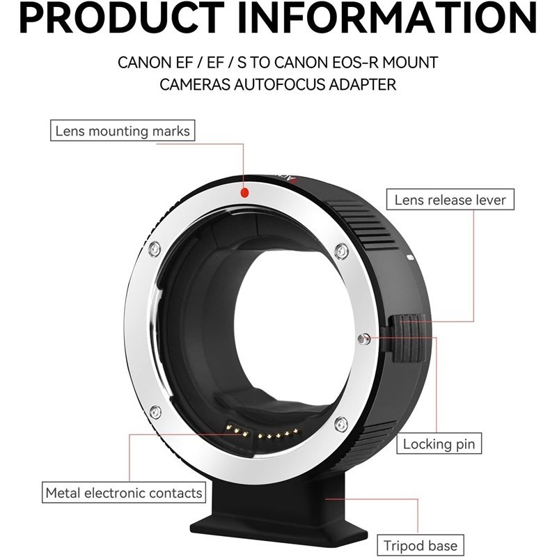 7Artisans Auto Focus EF-RF Mount Adapter (Use Canon EF Lens on Canon RF Camera)