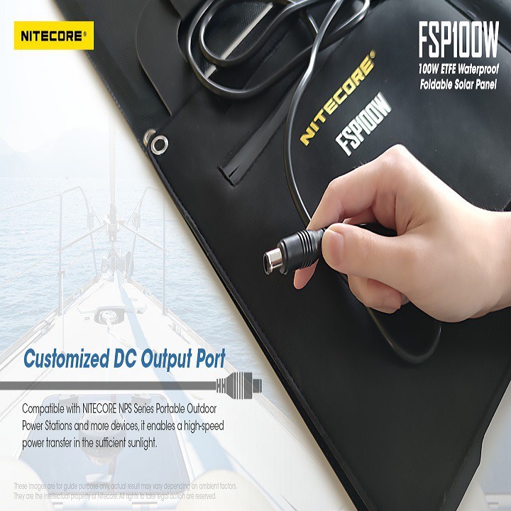 Nitecore FSP100W Solar Panel (Waterproof Outdoor Charging Station) - Compatible with Nitecore NPS200, NPS400 and NPS600