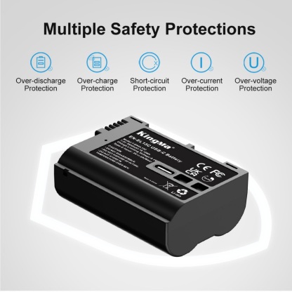 KingMa EN-EL15C Battery with Type-C Port (For Nikon Z5 / Z6 / Z6II / Z6III / Z7 / Z7II / Z8 / Zf etc)