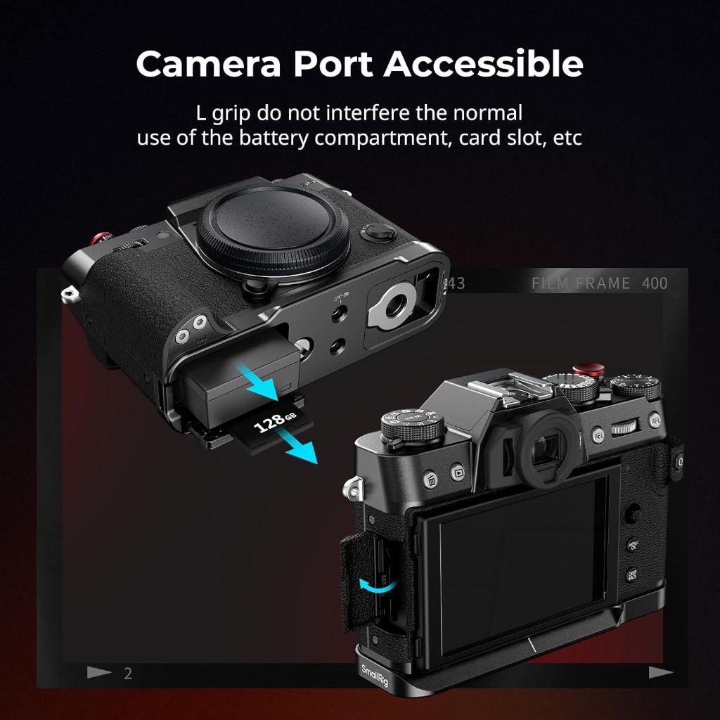 SmallRig L-Shaped Mount Plate For Fuji X-T30 III / X-T30 II / X-T30 (Black 5663 / Charcoal Silver 5665 / Silver 5664)-7daydeal