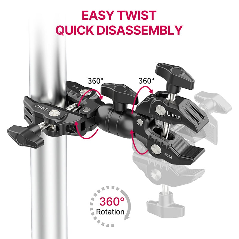 Ulanzi R096 Double Rotatable Super Clamp — (2870)