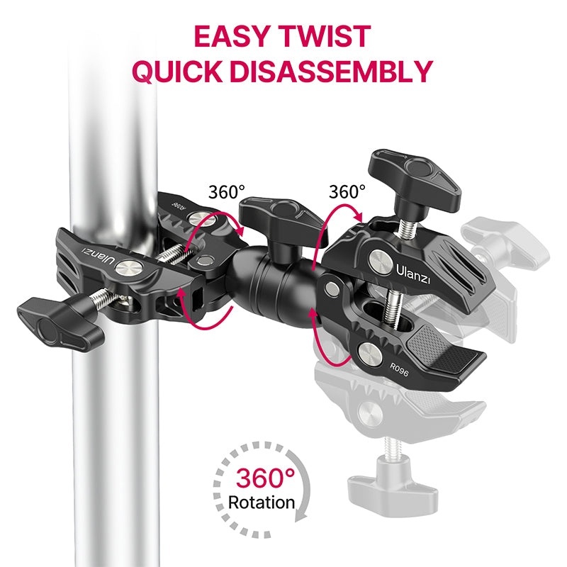 Ulanzi R096 Double Rotatable Super Clamp — (2870)