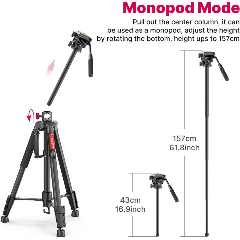 Ulanzi U-Select VT-02 Multifunctional Tripod / Monopod For DSLR, Mirrorless Cameras or Action Cam