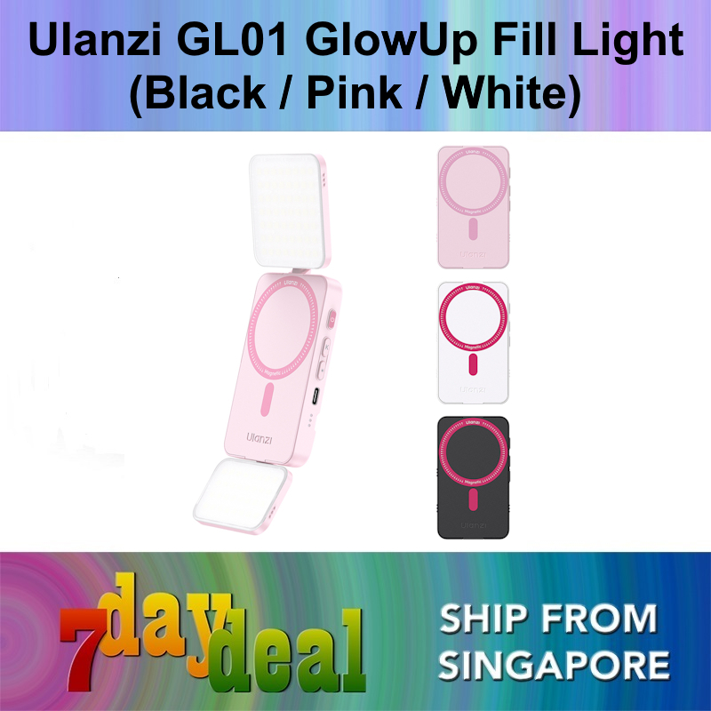 Ulanzi GL01 GlowUp Magnetic Fill Light (Black L288 / Pink L287 / White L212)