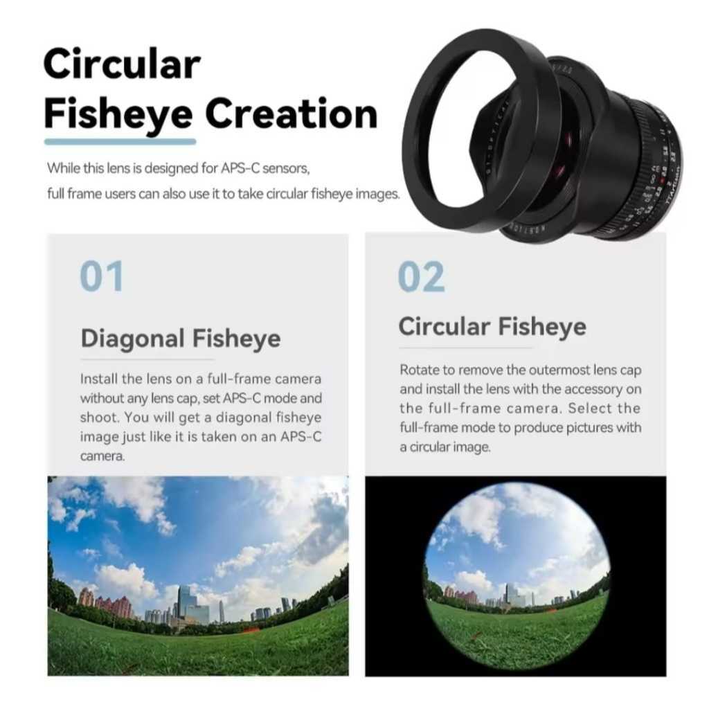 TTArtisan 7.5mm F/2 Fisheye APS-C Lens (E / X Mount)
