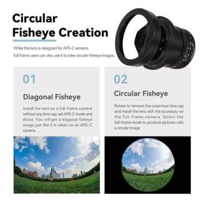 TTArtisan 7.5mm F/2 Fisheye APS-C Lens (Sony E / Canon RF