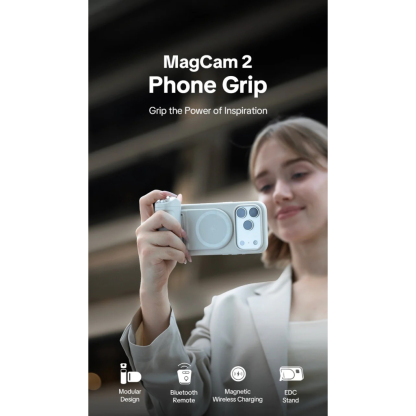 PGYTECH MagCam 2 Phone Grip (Classic Black / Misty Grey)