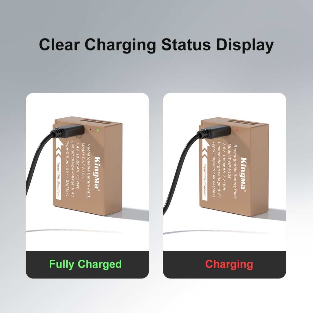 KingMa NP-W126 Battery / Battery with Type-C Port (For Fujifilm)