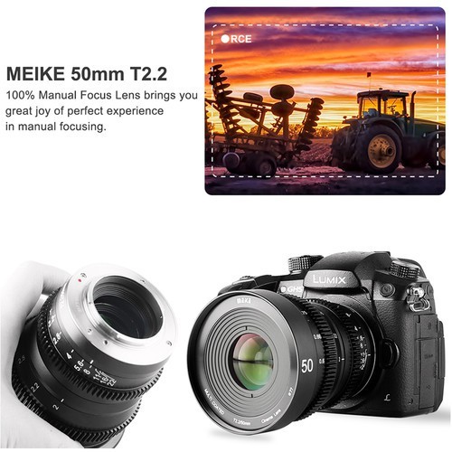Meike 50mm T2.2 Manual Focus Cinema Lens (MFT M43 Micro Four Third Mount)