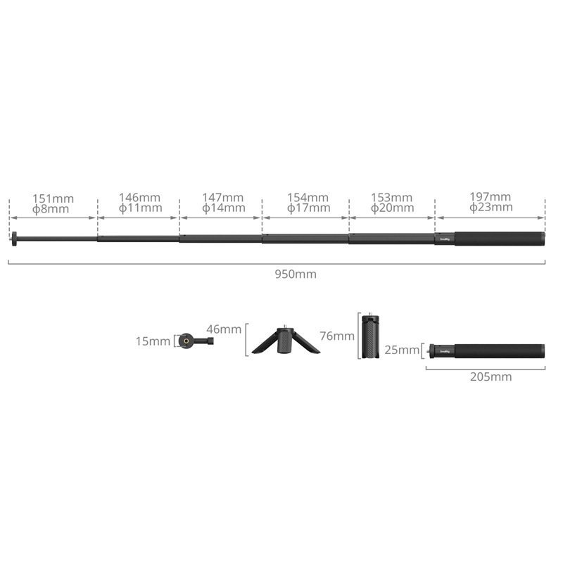 SmallRig Selfie Stick for Action Cameras / Mobile Phone (5403)