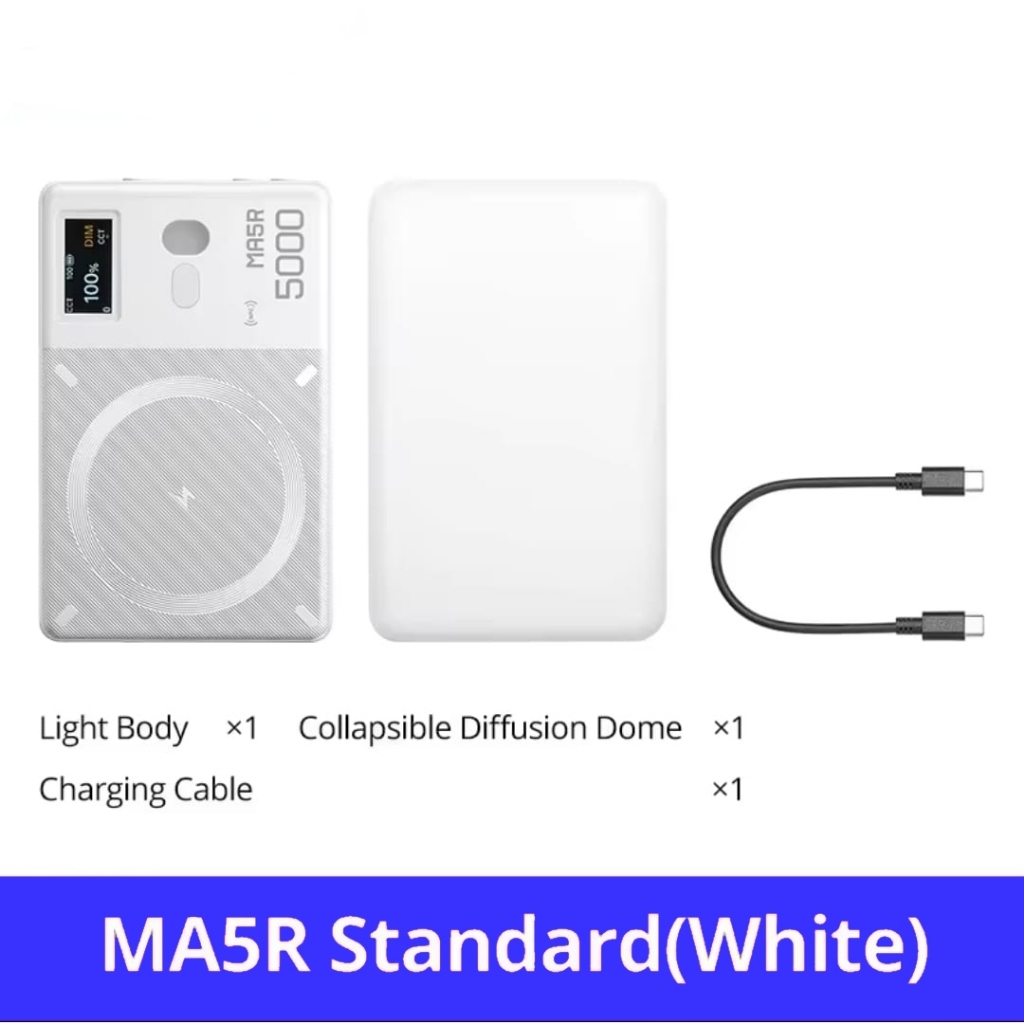 Godox MA5R RGBWW Magnetic Charging LED Light and Power Bank
