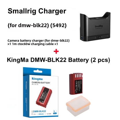 SmallRig Camera Battery Charger (For Sony NP-FZ100 / Canon LP-E6P / Nikon EN-EL15C / Panasonic DMW-BLK22 / Sony NP-FW50)