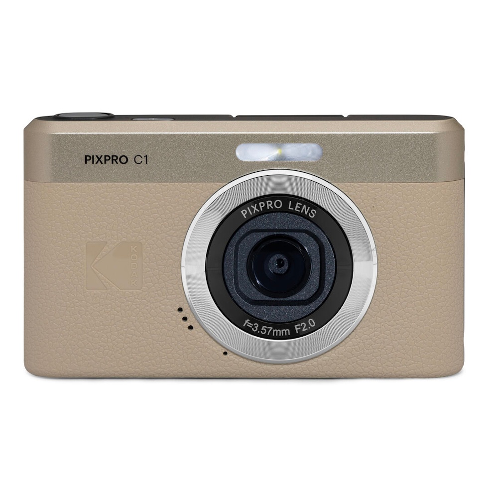 Kodak PIXPRO C1 Compact Digital Camera (Black / Brown / Tan)