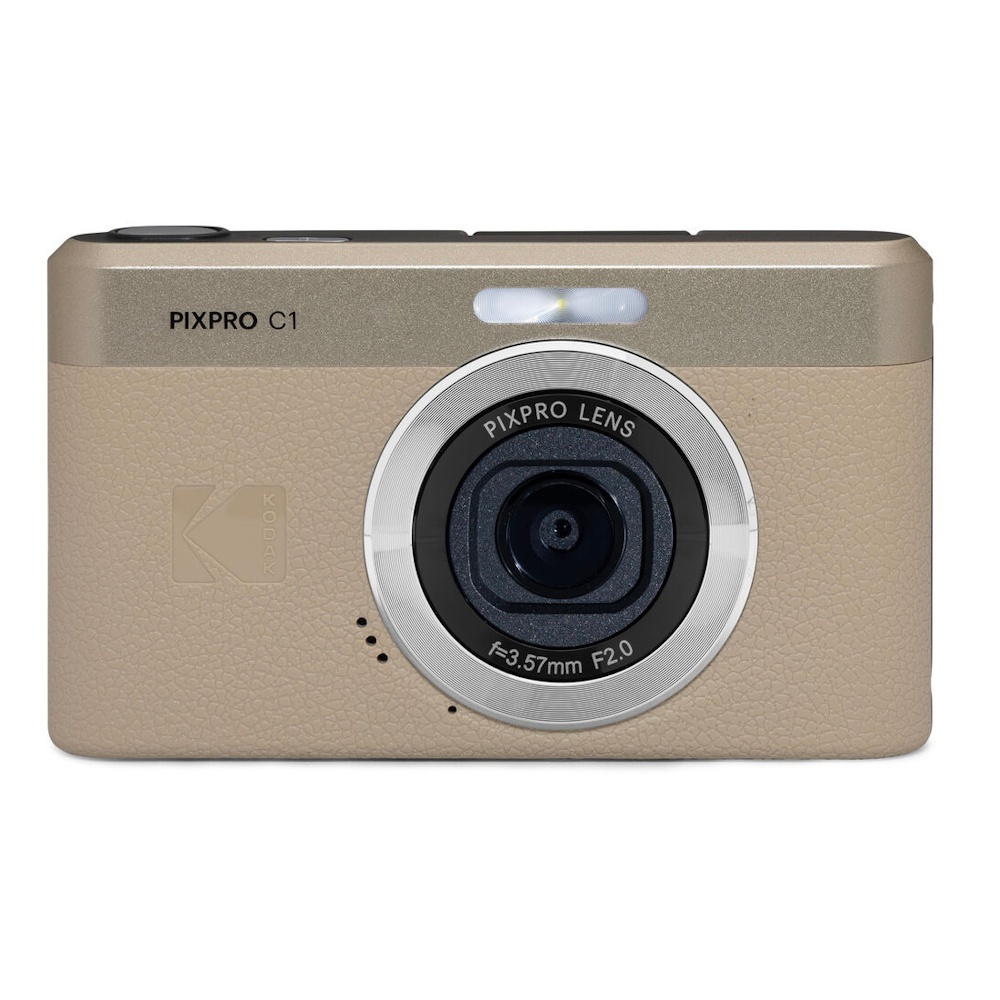 Kodak PIXPRO C1 Compact Digital Camera (Black / Brown / Tan)