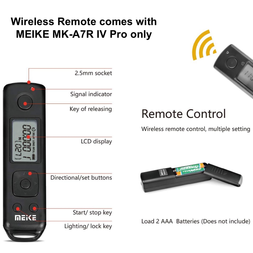 Meike MK-A7R IV Battery Grip (For Sony A1 / A9 II / A7 IV / A7R IV / A7S III)