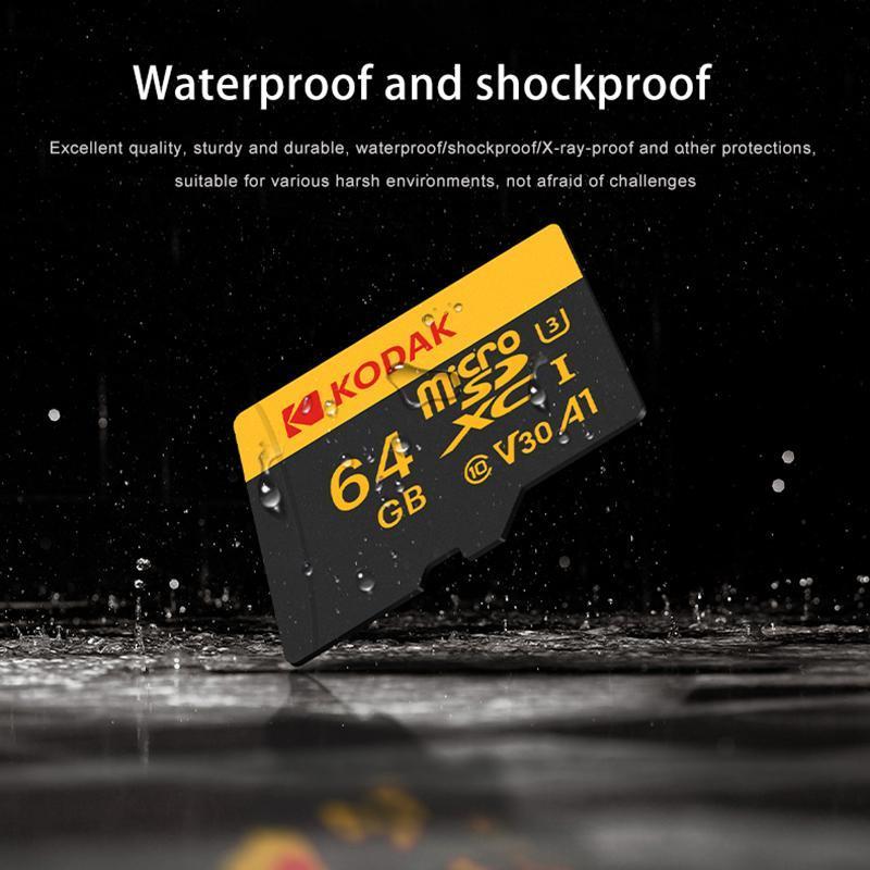 Kodak ULTRA 64GB MicroSD XC UHS-1 Class 10 U3 V30 Memory Card (For Camera / Drone / Dash Cam / Webcam / Phone / Tablet)