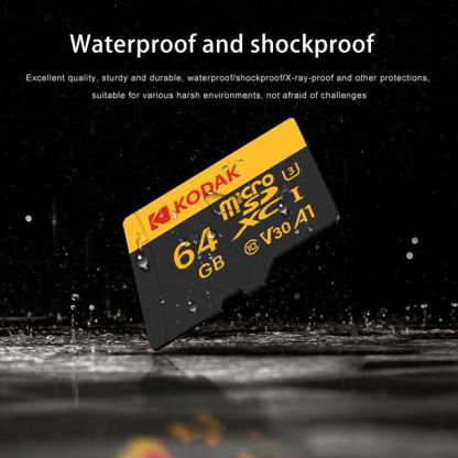 Kodak ULTRA 64GB MicroSD XC UHS-1 Class 10 U3 V30 Memory Card (For Camera / Drone / Dash Cam / Webcam / Phone / Tablet)