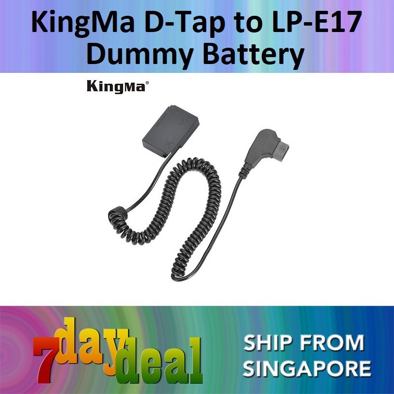 KingMa D-TAP to Dummy Battery (Fully Decoded For Canon LP-E17)