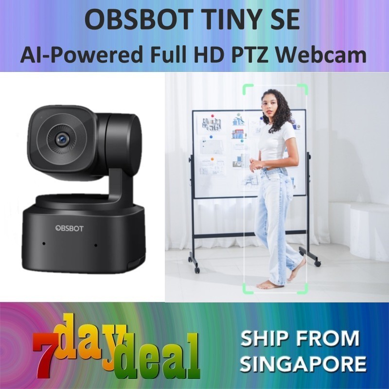 OBSBOT TINY SE AI-Powered Full HD PTZ Webcam