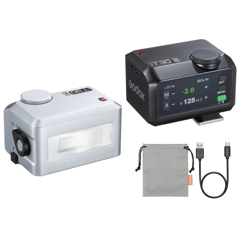 Godox iT30Pro TTL Mini Flash (Black or Silver) (C N S F O Mount)