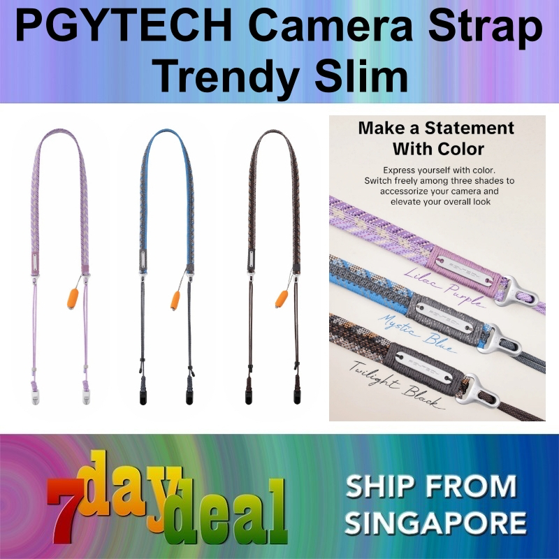PGYTECH Camera Strap Slim (Trendy-Lilac Purple / Trendy-Mystic Blue / Trendy-Twilight Black)