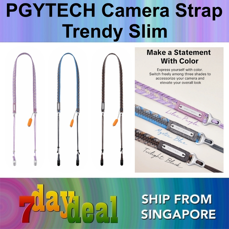 PGYTECH Camera Strap Slim (Trendy-Lilac Purple / Trendy-Mystic Blue / Trendy-Twilight Black)