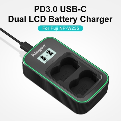 KingMa NP-W235 2600mAh Battery / Battery with Type-C Port / 2400mAh Battery Charger Kit