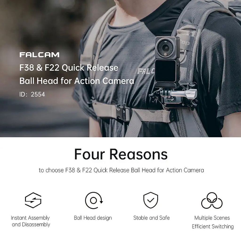 FALCAM F38 & F22 Quick Release BallHead For Action Camera (2554)