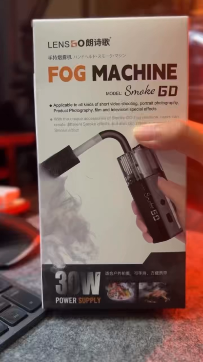 LENSGO 30W HANDHELD FOG MACHINE - Smoke Go (Dry Ice Effects for Photography, Videography, Filming)