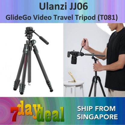 Ulanzi JJ06 GlideGo Overhead Carbon Fiber Video Travel Camera Tripod (T081)