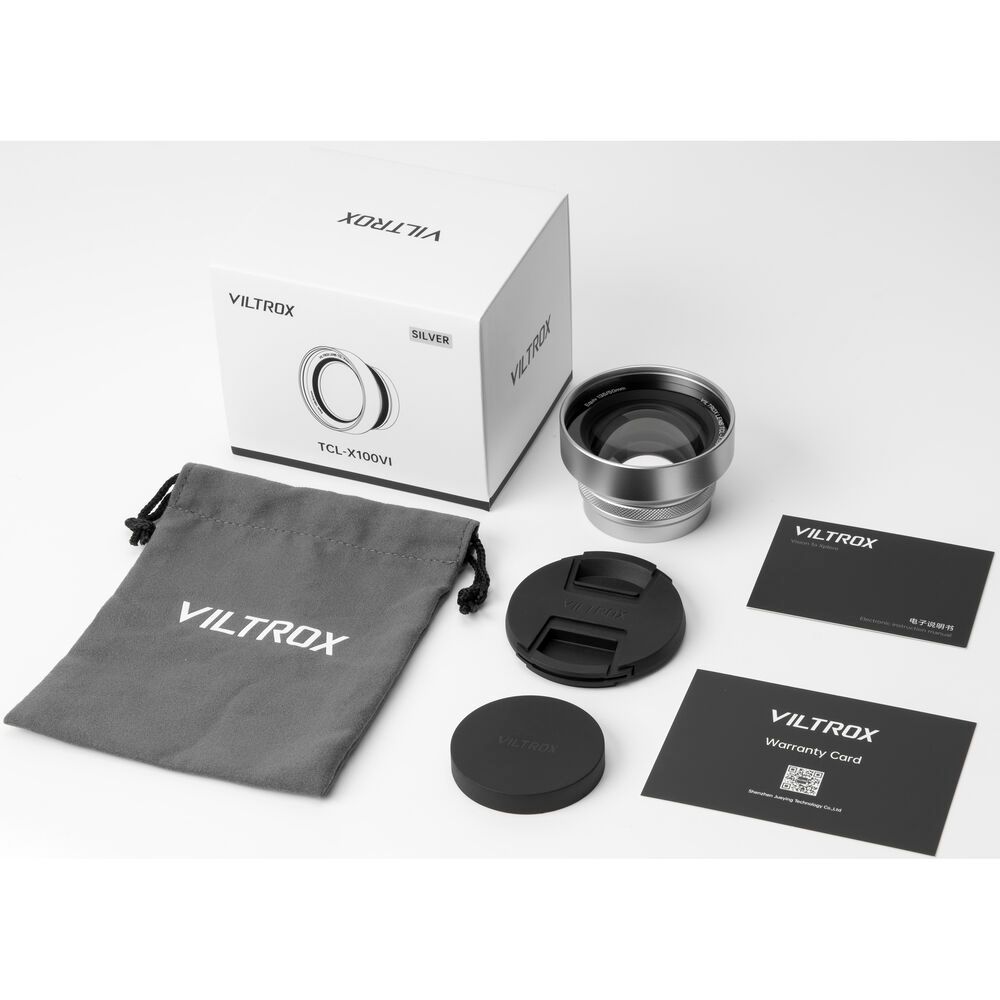 Viltrox TCL-X100VI Telephoto Conversion Lens for Fujifilm X100 Series Cameras (Black / Silver)