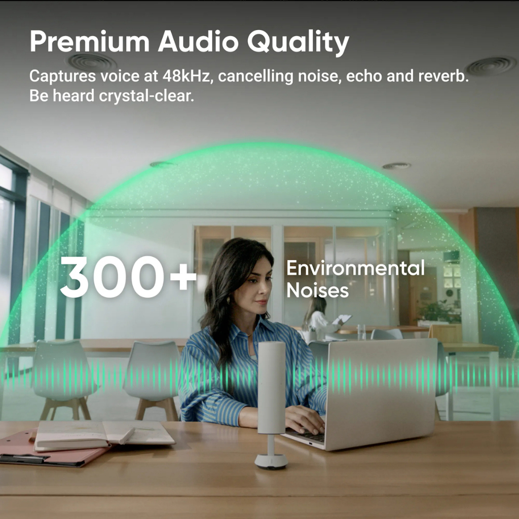 Insta360 Wave Professional Speakerphone with AI Recording Suite (Graphite Black / Arctic White)