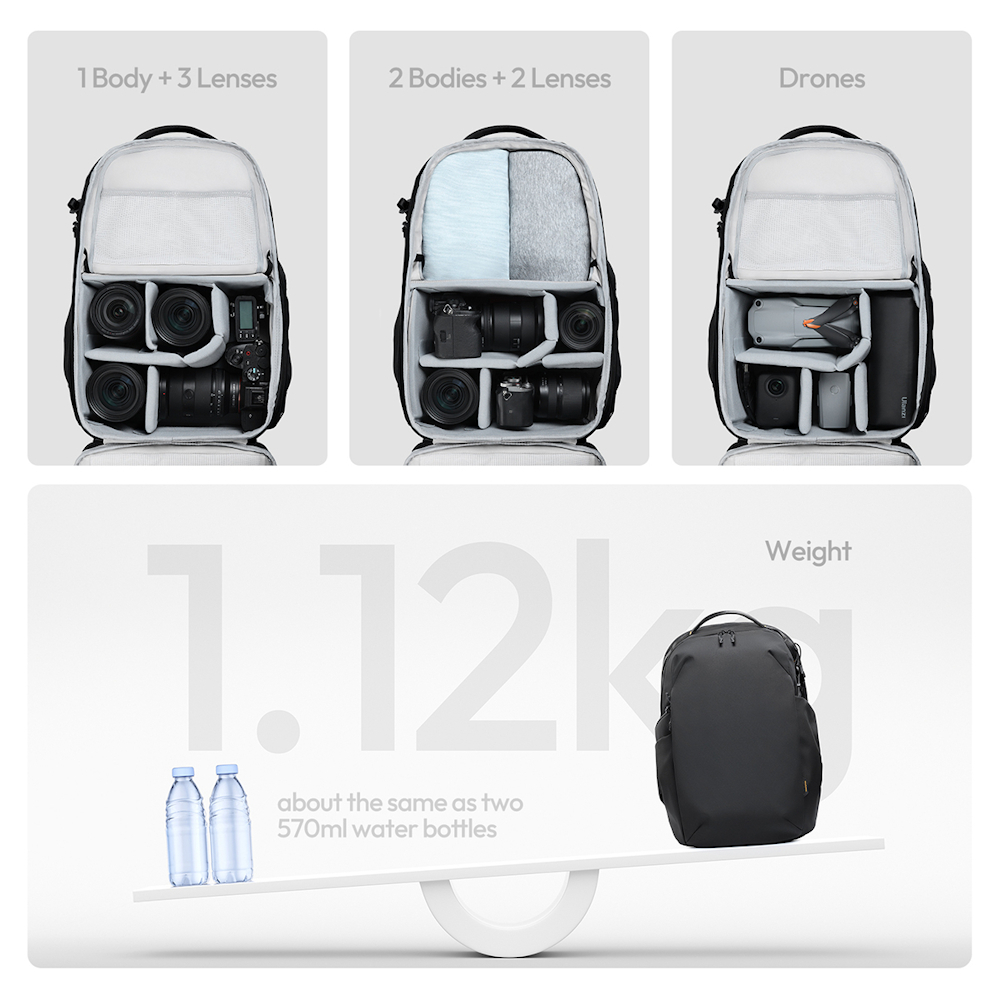 Ulanzi YY038 Urban Travel Backpack V2 22L Black (B222)
